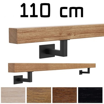 Poręcz ścienna drewniana dębowa dąb kolor 110cm