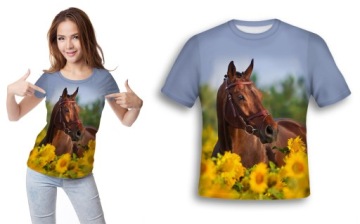 Футболка FULLPRINT HORSE SUNFLOWERS S PL