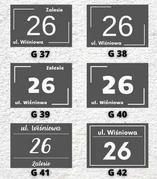 TABLICZKA ADRESOWA ANTRACYT DUŻA 30x20CM NA DOM UV TABLICA NUMER DOMU MAT