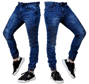 TF265 r. M Jeansy ze Ściągaczami JOGGERY MĘSKIE