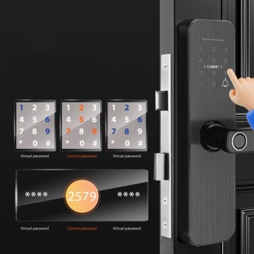 УМНЫЙ ЗАМОК ОТПЕЧАТКОВ ПАЛЬЦЕВ ЭЛЕКТРОННАЯ РУЧКА WIFI ПАРОЛЬ ОТПЕЧАТОК ПАЛЬЦА