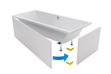 EXCELLENT Obudowa do zabudowy płytkami wanny 2000x900mm OBEX.P.20X90WH