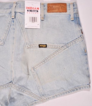 WRANGLER spodenki HIGH WAIST blue jeans PIN UP SHORT _ S