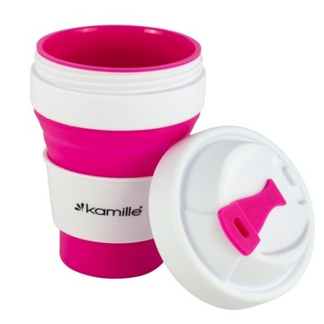 СКЛАДНАЯ СИЛИКОНОВАЯ ТУРИСТИЧЕСКАЯ КРУЖКА KAMILLE