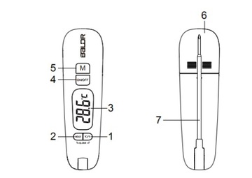 ЦИФРОВОЙ КУХОННЫЙ ТЕРМОМЕТР ДЛЯ МЯСА, РЫБЫ, ВЫПЕЧКИ, ГРИЛЯ, ЖК-дисплей