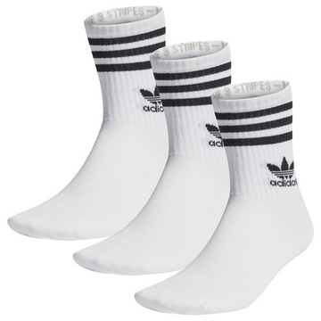 Skarpetki wysokie adidas Crew Socks Originals 3 pary paski białe 37-39