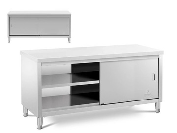 STÓŁ BLAT ROBOCZY DO WARSZTATU GARAŻU STAL NIERDZEWNA 180x60cm SZAFKA