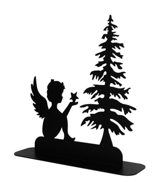 РОЖДЕСТВЕНСКАЯ ЕЛКА из металла ЛОФТ, украшение РОЖДЕСТВЕНСКИЙ АНГЕЛ