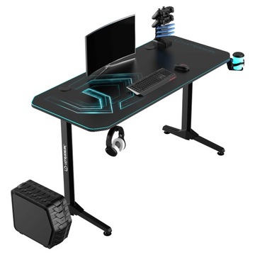 ИГРОВОЙ КОМПЬЮТЕРНЫЙ СТОЛ 140x60 см ULTRADESK FRAG + PAD Синий