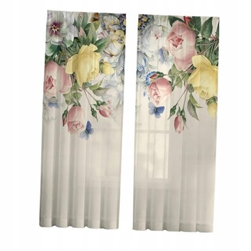 Оконные шторы с цветами Узор 32х241см