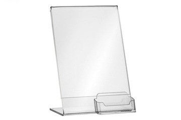 Stojak ekspozytor 2 w1 L A4 + wizytownik Plexi