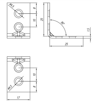 KW 1 УЗКИЙ УГОЛ 25x25x17 DMX 50 ШТ.