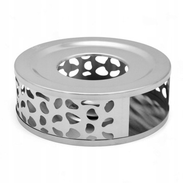 Szklany Dzbanek z Zaparzaczem 2L i Stalowym Podgrzewaczem do Kawy Herbaty