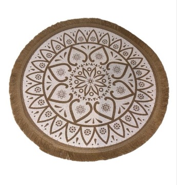 PODKŁADKA MATA STOŁOWA OKRĄGŁA NA STÓŁ BOHO BRĄZOWA 37,5CM