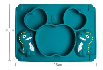 Силиконовая пластина с подушечкой и присоской Green Dino Dinosaur