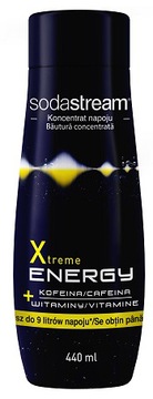 Saturator Soda Stream Terra CZARNY + ENERGY syrop