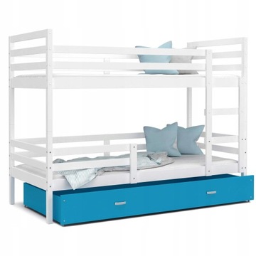 Кровать двухъярусная с ящиком 90х200 Сосна белая