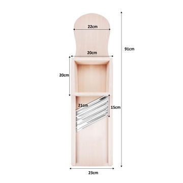 СЛАЙСЕР МАШИНА С 4 НОЖАМИ ДЕРЕВЯННЫЕ С ЯЩИКОМ