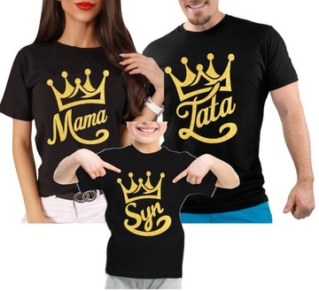 ZESTAW KOSZULEK DLA RODZINY MAMA TATA SYN CÓRKA