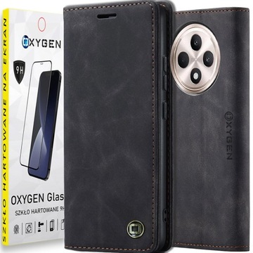 Etui na telefon marki OXYGEN BooK do Oppo Reno12 F/ Reno12 FS + SZKŁO 9H