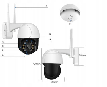 KAMERA OBROTOWA WiFi IP ZEWNĘTRZNA 4x ZOOM FULL HD 25 Fps