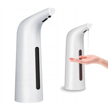 Bezdotykowy Dozownik Mydła 400ml LED Wskaźnik Biały