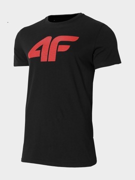 t-shirt 4f męski koszulka regular z bawełny logo