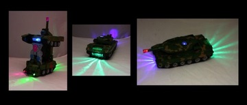 РОБОТ ТАНК 2В1 ЛАЗЕРЫ СВЕТ ЗВУКИ E1163 EMAJ