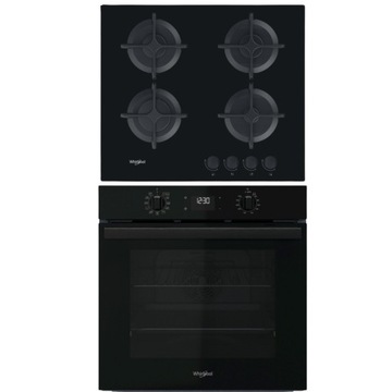 Whirlpool Set электрическая духовка OMR58CR1B + газовая варочная панель AKT 616 NB