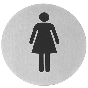 TABLICZKA INFORMACYJNA SAMOPRZYLEPNA WC DAMSKI