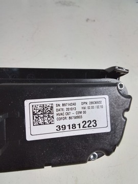 M634 PANEL KLIMATIZACE VENTILACE OPEL CORSA F 39181223
