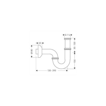 Сифон для умывальника Hansgrohe 53010000