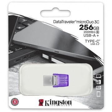 Флешка 256 ГБ Kingston Data Traveler MicroDuo 3C G3 USB-3.2 USB-C 200 МБ/с