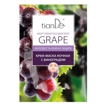 tianDe KREMOWA-MASKA DO TWARZY NA NOC Winogrono