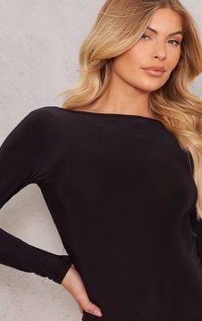 PRETTYLITTLETHING BODY ODKRYTE PLECY WIĄZANIE DŁUGIE RĘKAW 79X NG4__XL