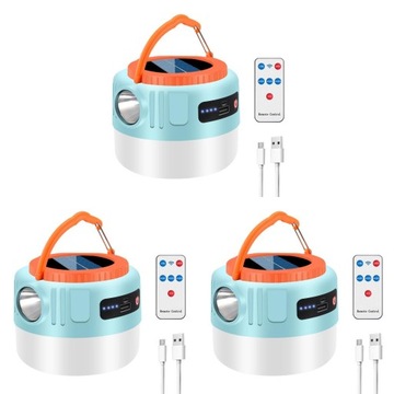 1-6 sztuk solarna lampka kempingowa LED USB żarów