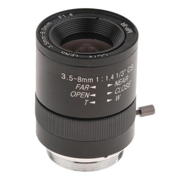 Ręczny obiektyw IRIS 3, mm C z mocowaniem do kamery CCTV