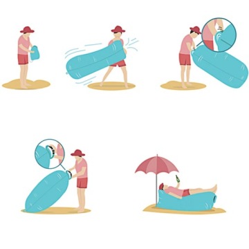 НАДУВНОЙ ДИВАН LAZY BAG УСИЛЕННЫЙ, МАТРАС XXL