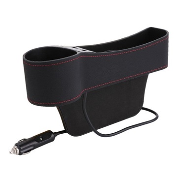 Boczny organizer kieszeniowy z ładowarką samochodową USB