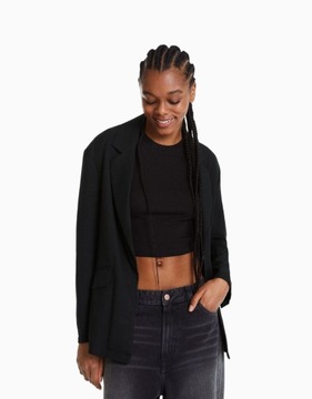 BERSHKA CZARNY KLASYCZNY BLEZER (L)