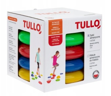 DYSKI SENSORYCZNE DO MASAŻU ĆWICZEŃ TULLO 4 SZT.