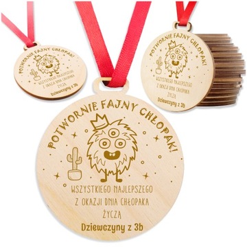 PREZENT NA DZIEŃ CHŁOPAKA DLA DZIECI MEDAL GRAWER