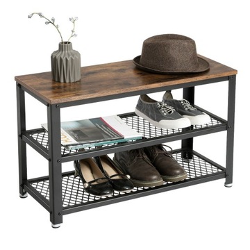 Szafka na Buty z Siedziskiem 73cm RUSTYKALNY LOFT INDUSTRIALNY surowy styl