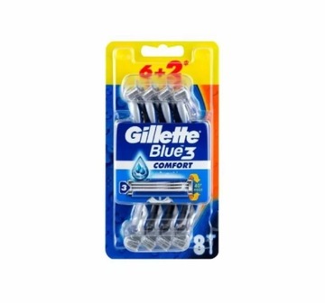 MASZYNKI JEDNORAZOWE DO GOLENIA GILLETTE BLUE 3 COMFORT 8 SZTUK