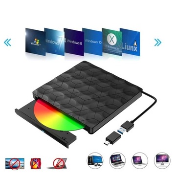 ВНЕШНИЙ РЕКОРДЕР CD DVD RW USB 3.0 USB 2.0 2 МБ Type-C DC5V
