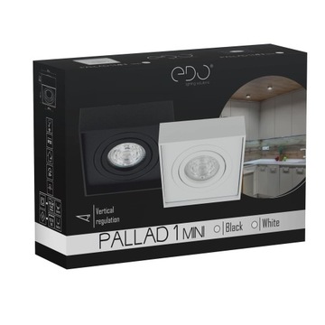 ВСТРАИВАЕМЫЙ ГАЛОГЕННЫЙ СВЕТИЛЬНИК МИНИ-СВЕТОДИОДНЫЙ ПОДВИЖНЫЙ КВАДРАТНЫЙ ЧЕРНЫЙ EDO + СВЕТОДИОДНАЯ ЛАМПОЧКА