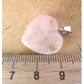 КУЛОН в форме сердца, натуральный камень, РОЗОВЫЙ КВАРЦ, кулон, талисман