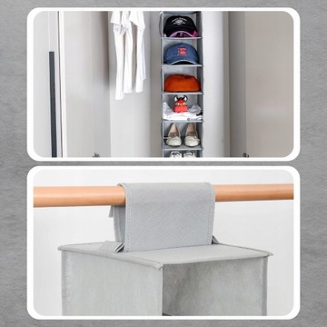 ПОДВЕСНОЙ ОРГАНАЙЗЕР ДЛЯ ГАРДЕРОБА ВЕШКА НА 10 ПОЛОК КНИЖНЫЙ ШКАФ