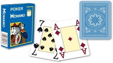 KARTY DO GRY MODIANO 100% PLASTIK JUMBO POKER LUX