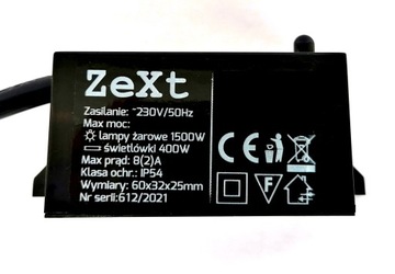 Датчик сумерек Zext A02-CZ15